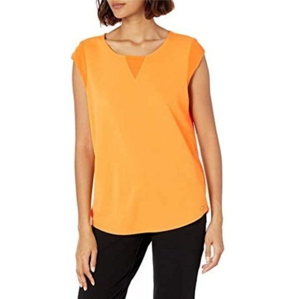 Calvin Klein Women's Short Sleeved Plus-Sized Top